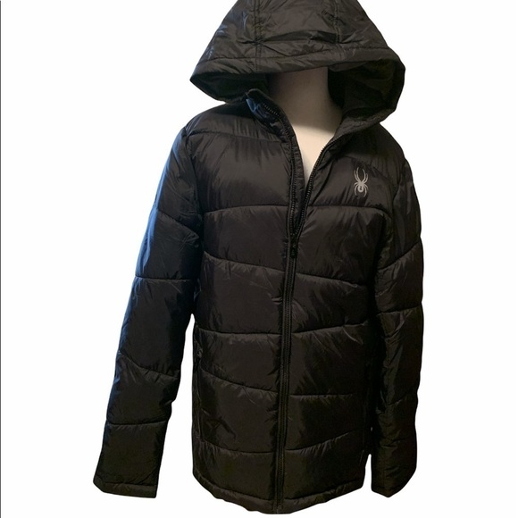 Spyder Other - Spyder black polyester hooded quilted coat, small